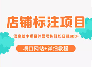 玩转信息差掘金：网红店铺标注项目-附项目网站+详细教程~