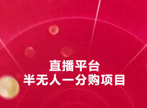 直播平台半无人一分购项目实战解析，打造不露脸的最新电商玩法~