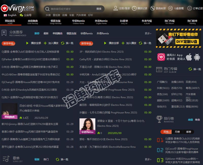 最新CSCMS清风dj舞曲网音乐mp3网站开源源码,附歌曲采集工具第1张-全球主机测评网