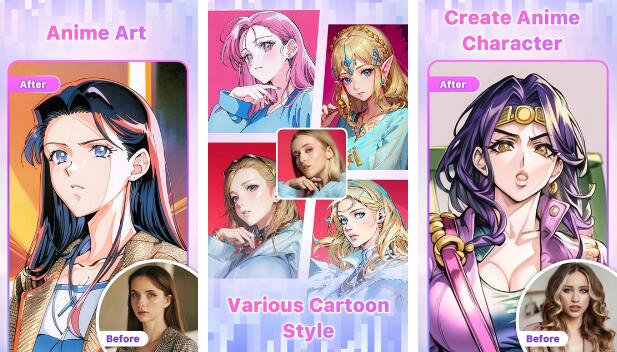 AI艺术照片编辑神器:Selfie AI一键生成二次元/卡通/漫画/动漫图(解锁专业版)第2张-全球主机测评网