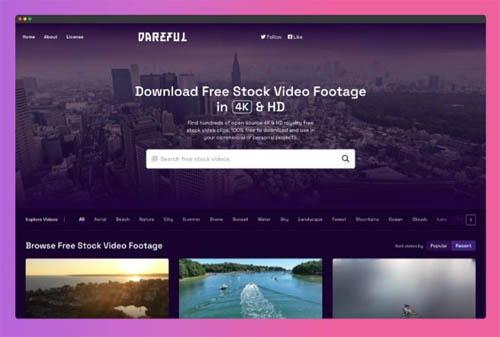 免费可商用的高清4K视频片段直播背景素材网站-Dareful 无限制下载第1张-全球主机测评网