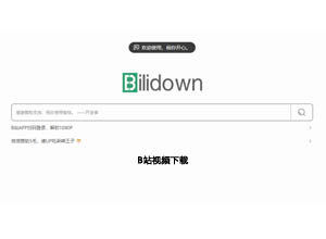 bilibilidown(B站)视频在线解析下载网页版神器开源源码